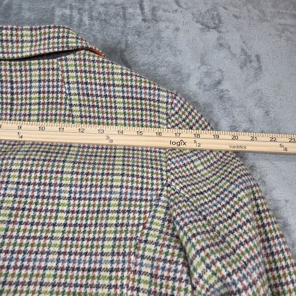 Talbots Blazer 12 Classic Shetland Plaid Wool Blend Preppy Academia Office - Picture 12 of 13